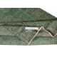 Hand-knotted Vintage Turkish Wool Area Rug Overdyed in Green for Modern Interiors Hand-knotted Vintage Turkish Wool Area Rug Overdyed in Green for Modern Interiors