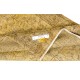 Vintage Handmade Medallion Design Rug Overdyed in Yellow for Modern Interiors