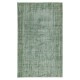 Vintage Wool Area Rug Overdyed in Green for Contemporary Interiors. Hand-knotted in Turkey Vintage Wool Area Rug Overdyed in Green for Contemporary Interiors. Hand-knotted in Turkey