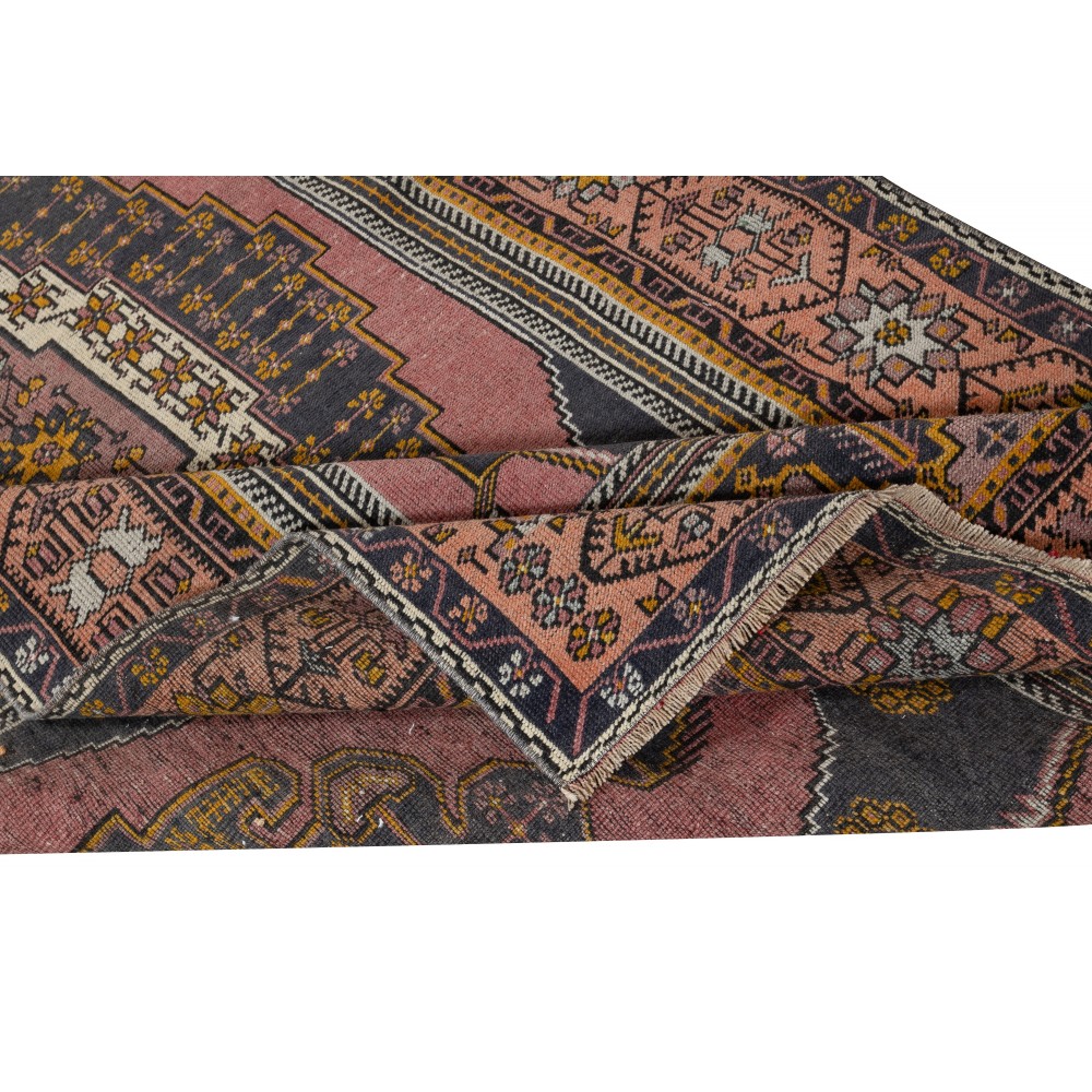 One-of-a-kind Vintage Oriental Rug, 100% Wool, Hand-knotted Turkish Carpet with Tribal Motifs One-of-a-kind Vintage Oriental Rug, 100% Wool, Hand-knotted Turkish Carpet with Tribal Motifs