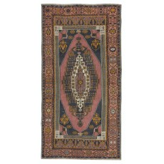 One-of-a-kind Vintage Oriental Rug, 100% Wool, Hand-knotted Turkish Carpet with Tribal Motifs