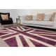 Modern Handmade Patchwork Rug in shades of Pink, Union Jack British Flag Design Carpet