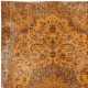 Orange Overdyed Vintage Turkish Area Rug. Hand-Knotted Wool Carpet for Modern Interiors Orange Overdyed Vintage Turkish Area Rug. Hand-Knotted Wool Carpet for Modern Interiors