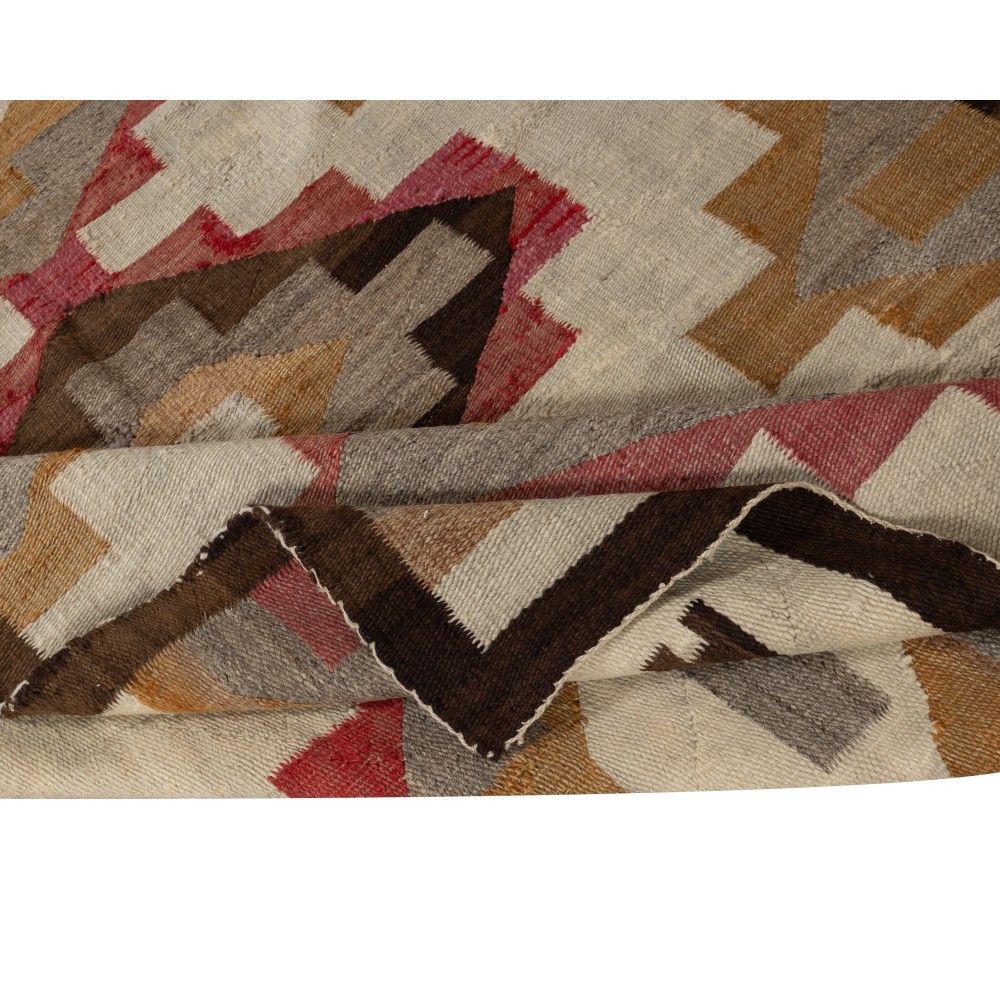 Mid-Century Navajo Rug, Crystal Style, Handwoven Wool, Natural and Earth Tones, Circa 1940–1955 Mid-Century Navajo Rug, Crystal Style, Handwoven Wool, Natural and Earth Tones, Circa 1940–1955