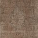 Vintage Handmade Turkish Wool Area Rug Overdyed in Brown color for Contemporary Interiors
