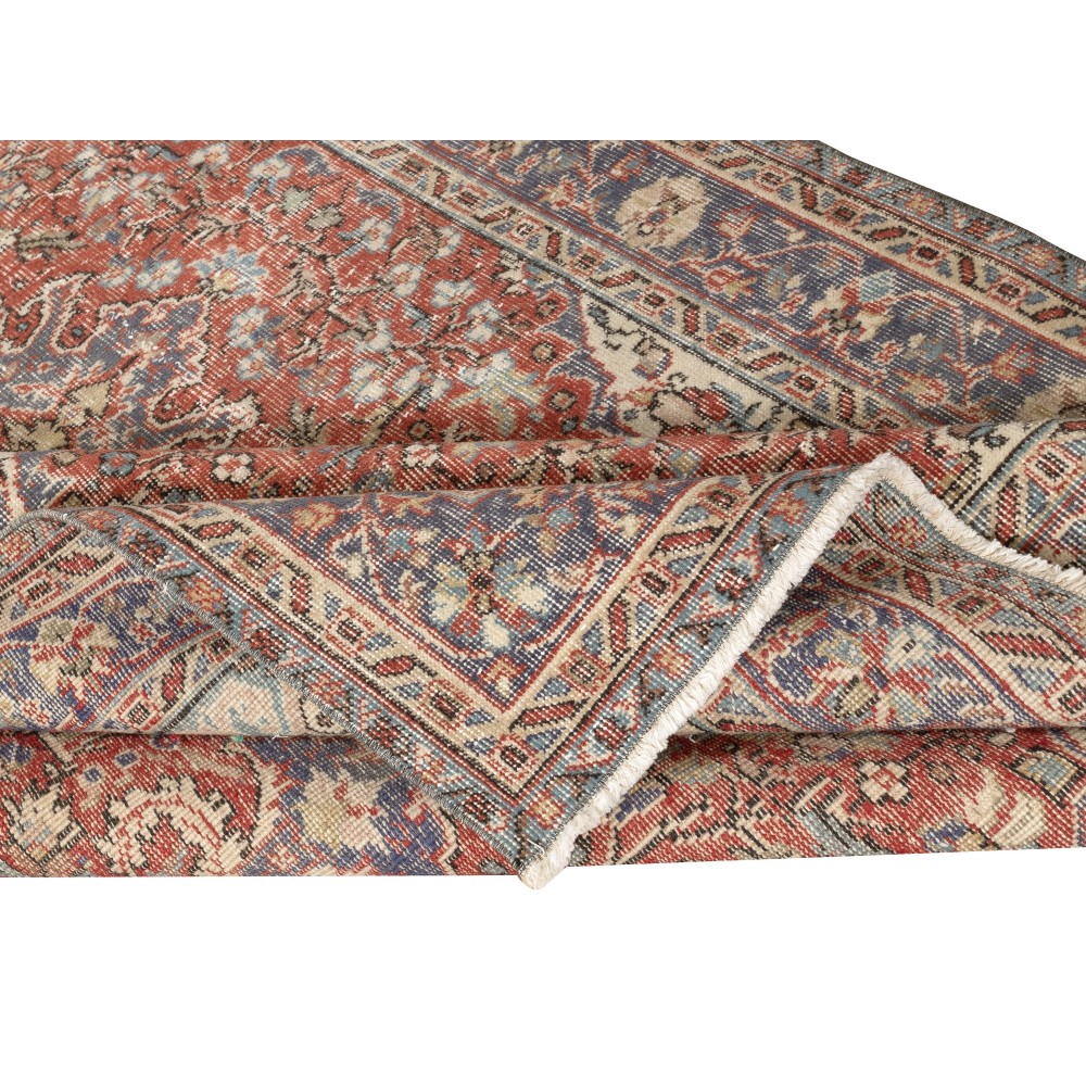 Handmade Turkish Vintage Rug. Traditional Wool Area Carpet for Living Room or Bedroom