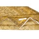 Yellow Overdyed Vintage Turkish Area Rug. Hand-Knotted Wool Carpet for Modern Interiors