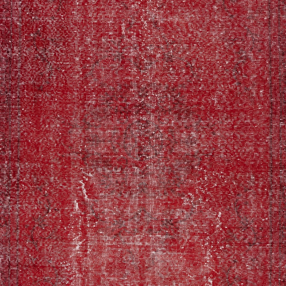 Modern Red Turkish Carpet for Bedroom. Vintage Handmade Wool Area Rug for Living Room Modern Red Turkish Carpet for Bedroom. Vintage Handmade Wool Area Rug for Living Room