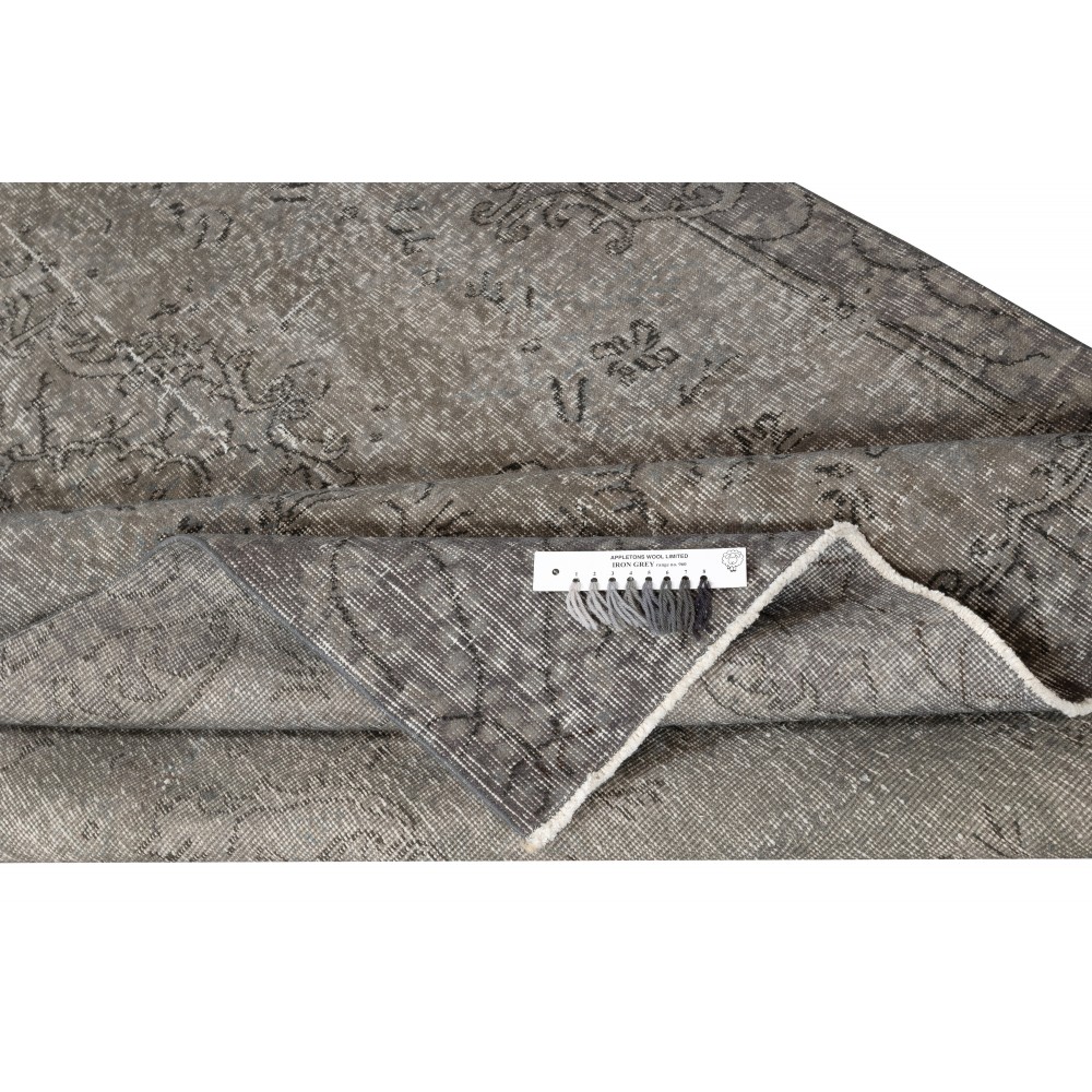 Gray Redyed Vintage Turkish Area Rug. Handmade Wool Carpet for Modern Interiors Gray Redyed Vintage Turkish Area Rug. Handmade Wool Carpet for Modern Interiors