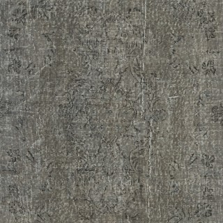 Gray Redyed Vintage Turkish Area Rug. Handmade Wool Carpet for Modern Interiors