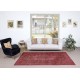 Red Overdyed Vintage Area Rug, Handwoven and Handknotted in Turkey for Contemporary Interiors Red Overdyed Vintage Area Rug, Handwoven and Handknotted in Turkey for Contemporary Interiors