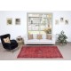 Red Overdyed Handmade Wool Rug. Vintage Turkish Area Rug for Living Room Red Overdyed Handmade Wool Rug. Vintage Turkish Area Rug for Living Room