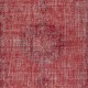 Red Overdyed Handmade Wool Rug. Vintage Turkish Area Rug for Living Room Red Overdyed Handmade Wool Rug. Vintage Turkish Area Rug for Living Room