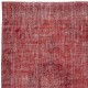 Red Overdyed Handmade Wool Rug. Vintage Turkish Area Rug for Living Room Red Overdyed Handmade Wool Rug. Vintage Turkish Area Rug for Living Room