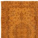 Orange Redyed Vintage Area Rug for Modern Interiors. Handknotted and Handwoven in Turkey Orange Redyed Vintage Area Rug for Modern Interiors. Handknotted and Handwoven in Turkey