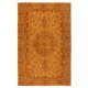 Orange Redyed Vintage Area Rug for Modern Interiors. Handknotted and Handwoven in Turkey Orange Redyed Vintage Area Rug for Modern Interiors. Handknotted and Handwoven in Turkey