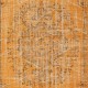 Vintage Wool Area Rug Overdyed in Orange for Contemporary Interiors. Hand-knotted in Turkey Vintage Wool Area Rug Overdyed in Orange for Contemporary Interiors. Hand-knotted in Turkey