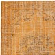 Vintage Wool Area Rug Overdyed in Orange for Contemporary Interiors. Hand-knotted in Turkey Vintage Wool Area Rug Overdyed in Orange for Contemporary Interiors. Hand-knotted in Turkey