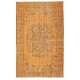 Vintage Wool Area Rug Overdyed in Orange for Contemporary Interiors. Hand-knotted in Turkey Vintage Wool Area Rug Overdyed in Orange for Contemporary Interiors. Hand-knotted in Turkey