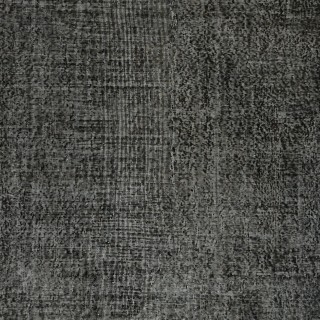 Vintage Handmade Turkish Wool Area Rug Overdyed in Black for Contemporary Interiors