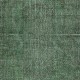 Hand-knotted Vintage Turkish Wool Area Rug Overdyed in Green for Modern Interiors Hand-knotted Vintage Turkish Wool Area Rug Overdyed in Green for Modern Interiors
