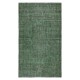 Hand-knotted Vintage Turkish Wool Area Rug Overdyed in Green for Modern Interiors Hand-knotted Vintage Turkish Wool Area Rug Overdyed in Green for Modern Interiors