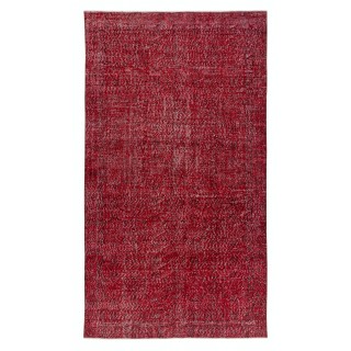 Red Handmade Turkish Area Rug for Living Room, Entrance, Bedroom, Dining Room & Kids Room