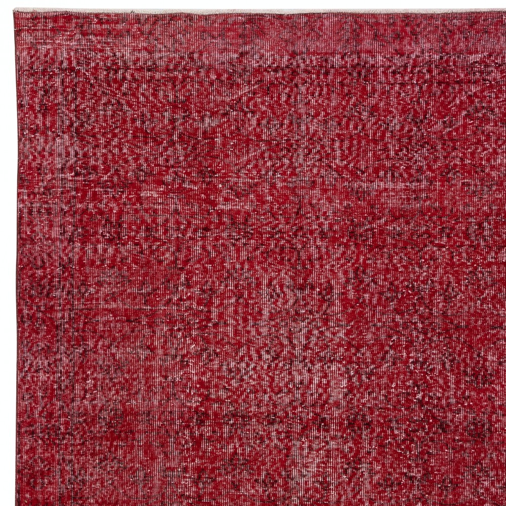 Red Handmade Turkish Area Rug for Living Room, Entrance, Bedroom, Dining Room & Kids Room
