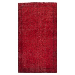 Red Handmade Turkish Area Rug for Living Room, Entrance, Bedroom, Dining Room & Kids Room