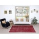 Vintage Wool Area Rug Overdyed in Red for Contemporary Interiors. Hand-knotted in Turkey Vintage Wool Area Rug Overdyed in Red for Contemporary Interiors. Hand-knotted in Turkey