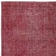 Vintage Wool Area Rug Overdyed in Red for Contemporary Interiors. Hand-knotted in Turkey Vintage Wool Area Rug Overdyed in Red for Contemporary Interiors. Hand-knotted in Turkey