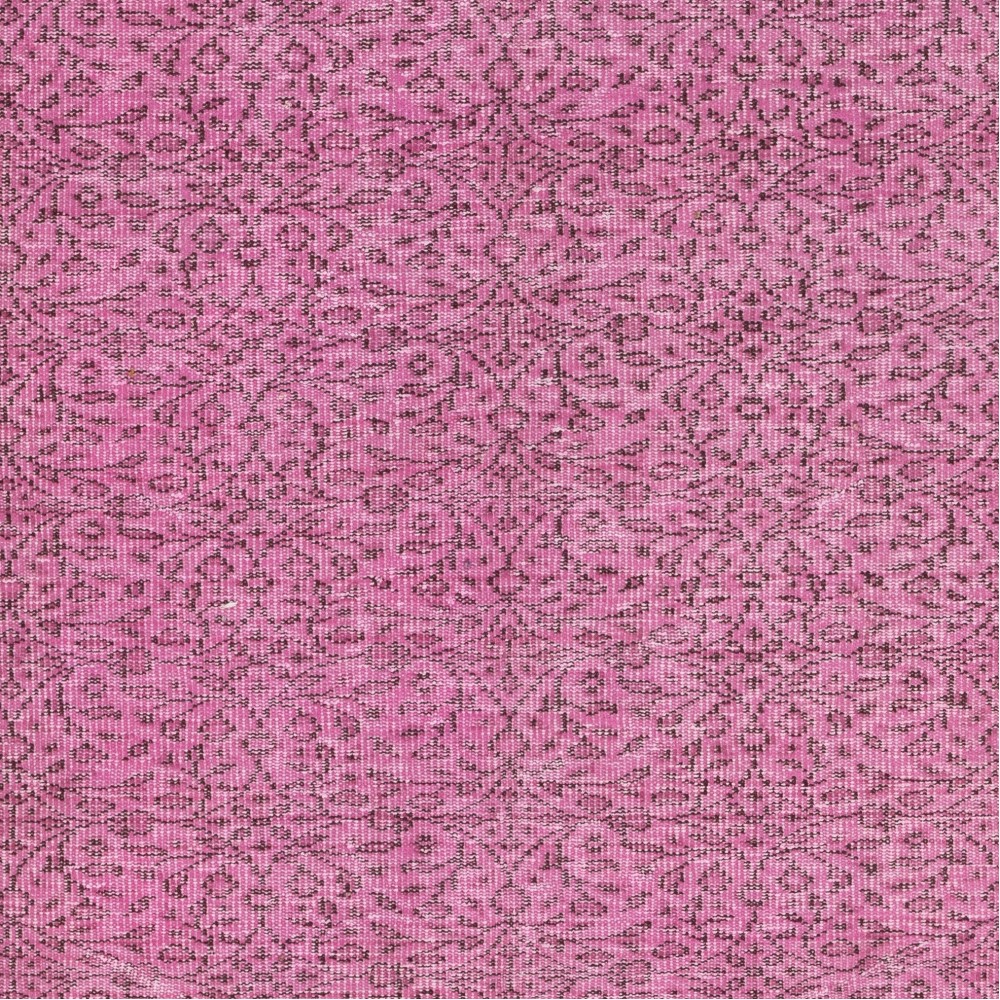 Handmade Turkish Wool Area Rug. Vintage Overdyed Pink Rug for Modern Home Handmade Turkish Wool Area Rug. Vintage Overdyed Pink Rug for Modern Home