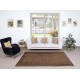Brown Overdyed Vintage Turkish Area Rug. Hand-Knotted Wool Carpet for Modern Interiors