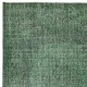 Modern Green Turkish Rug. Vintage Handmade Wool Area Rug Modern Green Turkish Rug. Vintage Handmade Wool Area Rug
