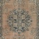 Vintage Handmade Turkish Wool Area Rug with Medallion Design for Living Room