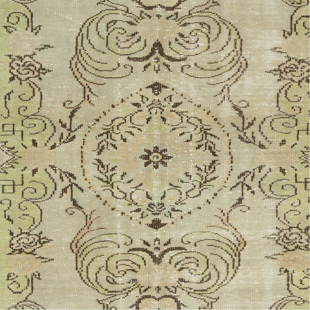 Farmhouse Vintage Wool Area Rug. Handmade Turkish Carpet for Country Style Decoration Farmhouse Vintage Wool Area Rug. Handmade Turkish Carpet for Country Style Decoration