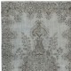 Gray Redyed Vintage Turkish Area Rug. Handmade and Hand-Knotted Wool Carpet for Modern Interiors Gray Redyed Vintage Turkish Area Rug. Handmade and Hand-Knotted Wool Carpet for Modern Interiors