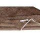 Overdyed Brown Wool Rug. Handmade Turkish Vintage Area Rug for Living Room