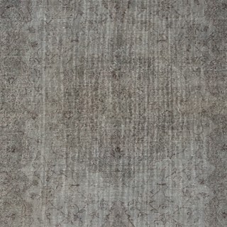 Gray Overdyed Vintage Turkish Area Rug. Hand-Woven and Hand-Knotted Wool Carpet for Modern Interiors