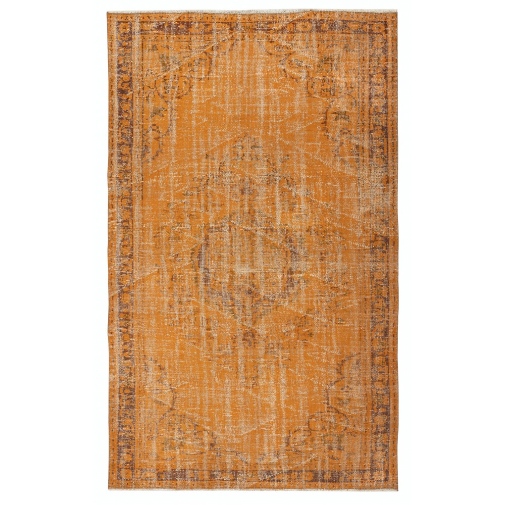 Orange Handmade Turkish Area Rug for Living Room, Entrance, Bedroom, Dining Room & Kids Room Orange Handmade Turkish Area Rug for Living Room, Entrance, Bedroom, Dining Room & Kids Room