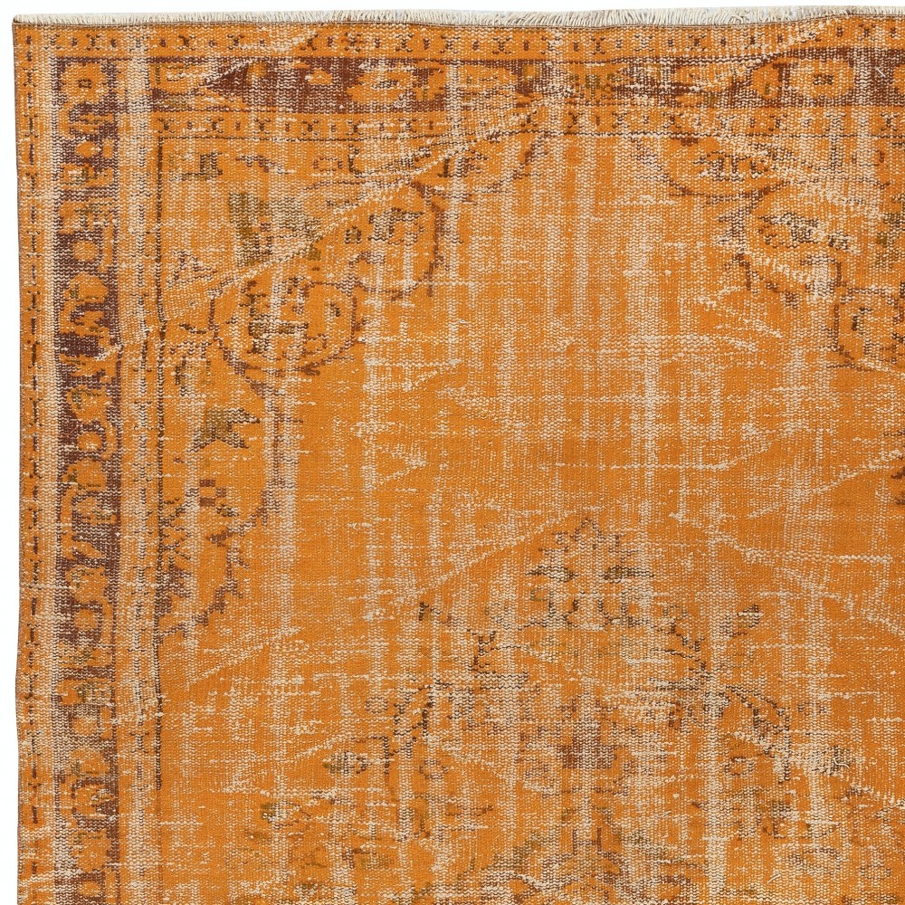 Orange Handmade Turkish Area Rug for Living Room, Entrance, Bedroom, Dining Room & Kids Room Orange Handmade Turkish Area Rug for Living Room, Entrance, Bedroom, Dining Room & Kids Room