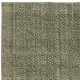 Vintage Floral Design Area Rug in Green Color, Hand-knotted in Turkey