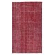 Red Overdyed Vintage Area Rug, Handwoven and Handknotted in Turkey for Modern Interiors Red Overdyed Vintage Area Rug, Handwoven and Handknotted in Turkey for Modern Interiors