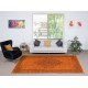 Handmade Turkish Wool Area Rug. Vintage Overdyed Orange Rug for Modern Home Handmade Turkish Wool Area Rug. Vintage Overdyed Orange Rug for Modern Home