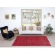 Red Overdyed Wool Rug. Vintage Turkish Handmade Area Rug for Bedroom Red Overdyed Wool Rug. Vintage Turkish Handmade Area Rug for Bedroom