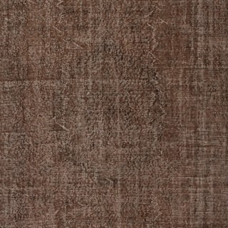 Brown Overdyed Vintage Turkish Area Rug. Hand-Knotted Wool Carpet for Modern Interiors