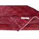 Modern Turkish Wool Rug. Vintage Red Overdyed Handmade Area Rug