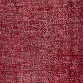 Modern Turkish Wool Rug. Vintage Red Overdyed Handmade Area Rug