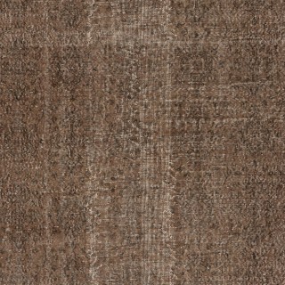 Contemporary Handmade Turkish Wool Area Rug. Vintage Brown Redyed Carpet for Living Room