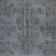 Vintage Wool Area Rug Overdyed in Gray for Modern Interiors. Handmade in Turkey